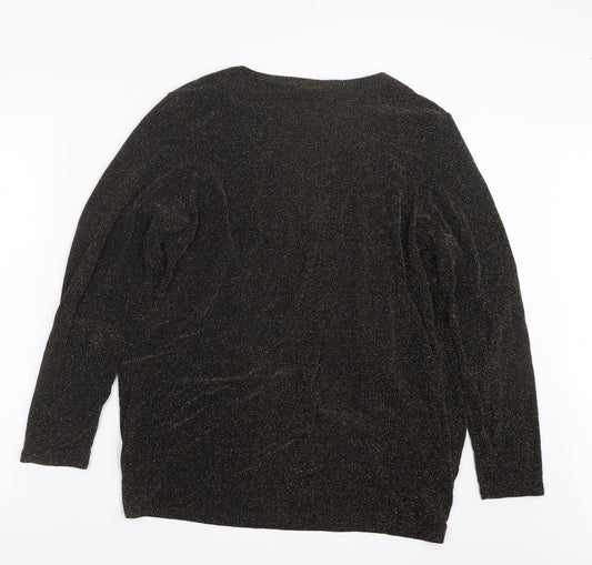 Womens UK Size M Bonmarché Gold Cardigan Jumper