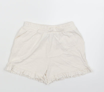 TU Girls White   Boyfriend Shorts Size 4-5 Years
