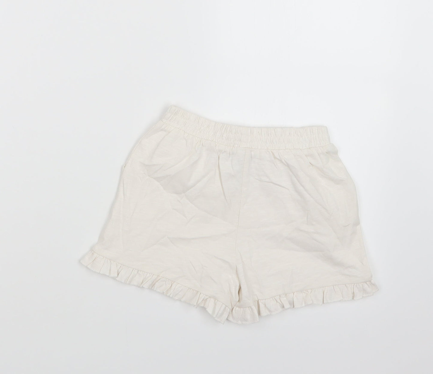 TU Girls White   Boyfriend Shorts Size 4-5 Years
