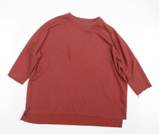 Primark Womens Red  Knit Pullover Jumper Size 10