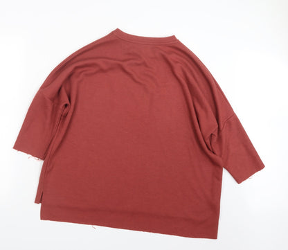 Primark Womens Red  Knit Pullover Jumper Size 10