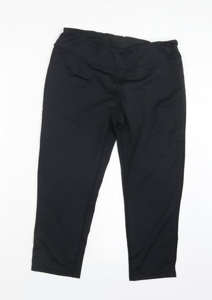 Preworn Womens Black   Capri Leggings Size XL L21 in