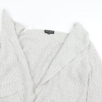 Womens UK Size S Miyoko Grey Cardigan Jumper