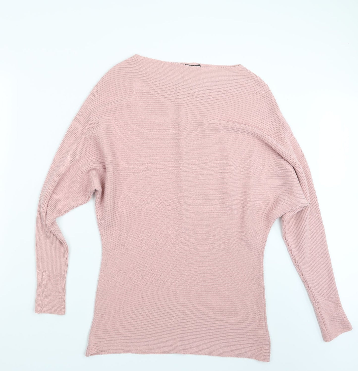 Boohoo Womens Pink  Knit Pullover Jumper Size S