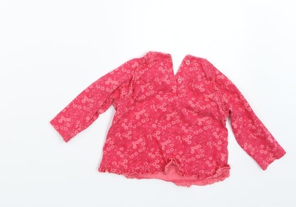 Mini Club Girls Pink Floral  Basic T-Shirt Size 6-9 Months