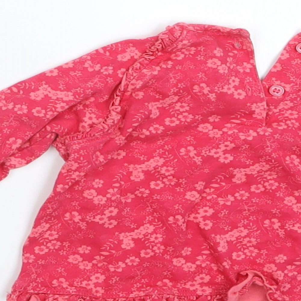 Mini Club Girls Pink Floral  Basic T-Shirt Size 6-9 Months