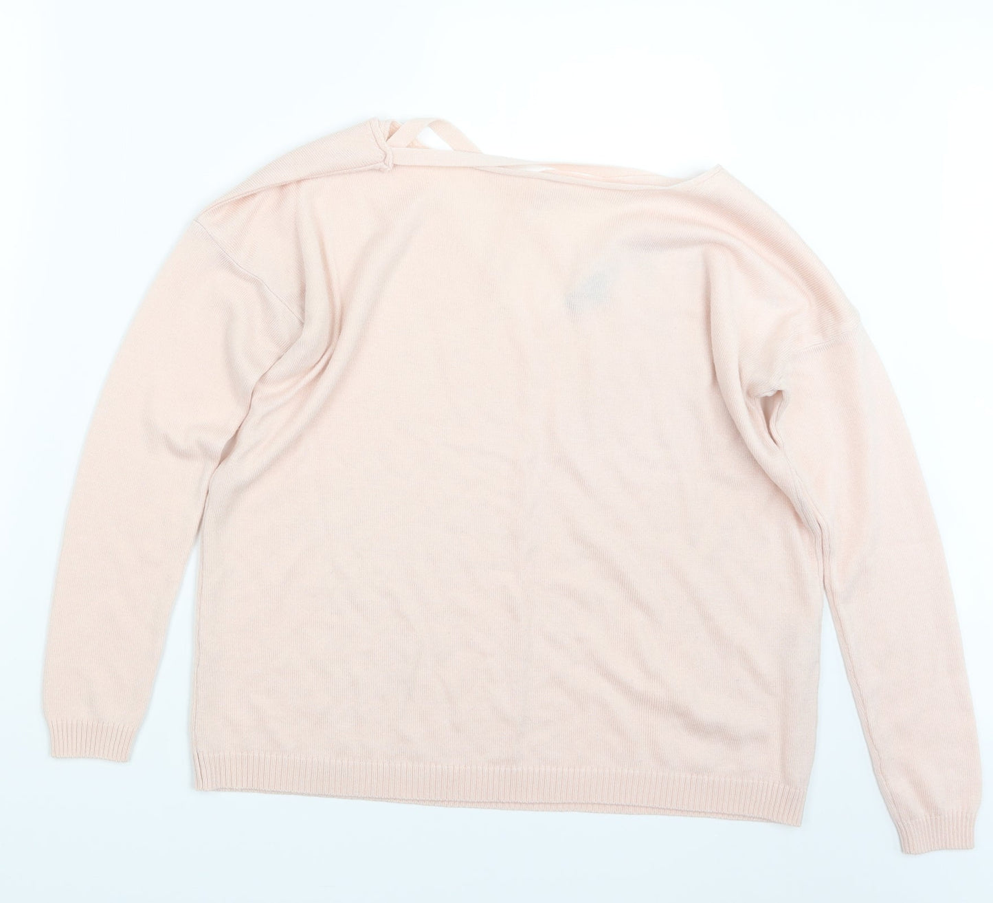 Boohoo Womens Pink  Knit Pullover Jumper Size S