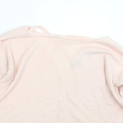 Boohoo Womens Pink  Knit Pullover Jumper Size S