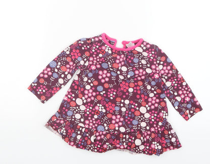 Mini Club Girls Purple Geometric  T-Shirt Dress  Size 6-9 Months