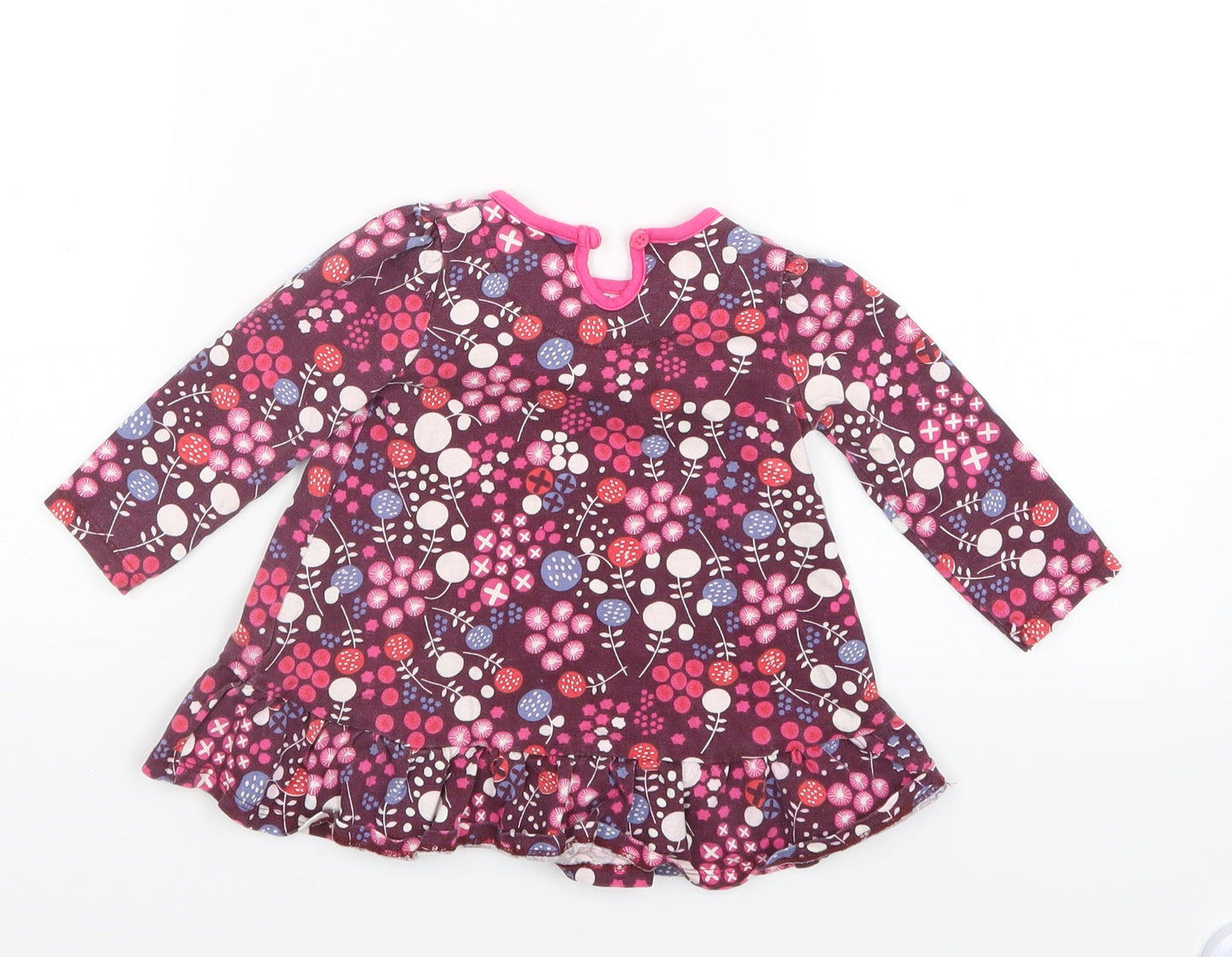 Mini Club Girls Purple Geometric  T-Shirt Dress  Size 6-9 Months