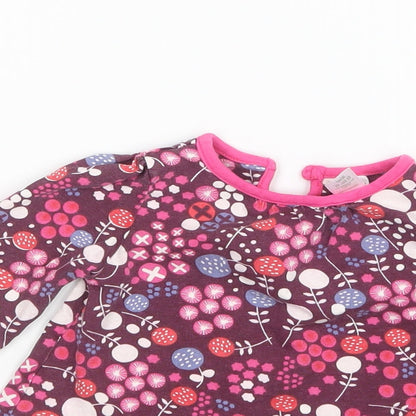 Mini Club Girls Purple Geometric  T-Shirt Dress  Size 6-9 Months