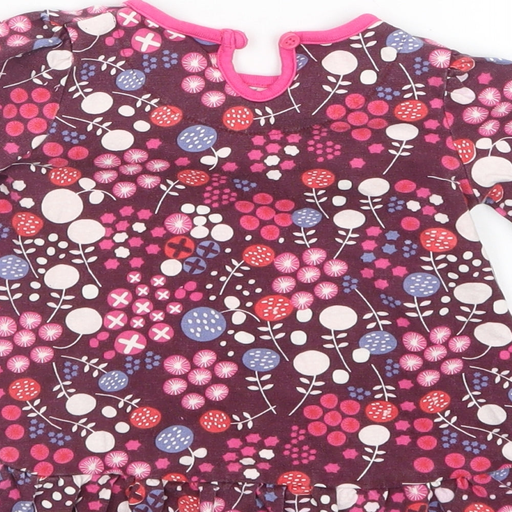 Mini Club Girls Purple Geometric  T-Shirt Dress  Size 6-9 Months
