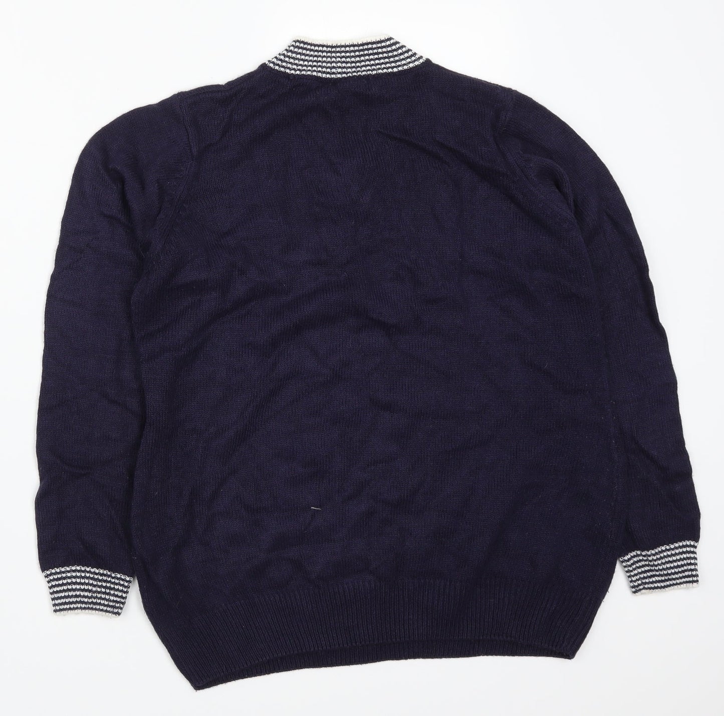 Womens UK Size 14 Isle Blue Pullover Jumper