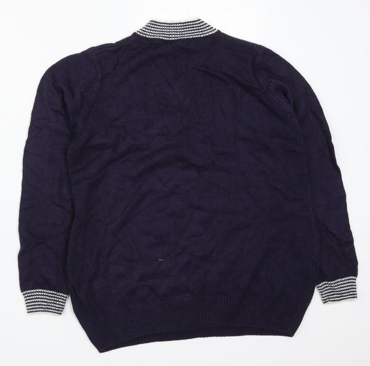 Womens UK Size 14 Isle Blue Pullover Jumper