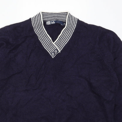 Womens UK Size 14 Isle Blue Pullover Jumper