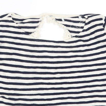 Womens UK Size S Pull&Bear Blue Basic T-Shirt