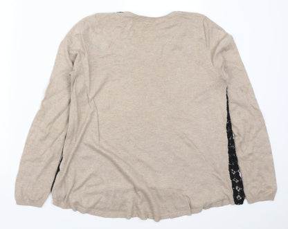 Womens UK Size 12 Marks and Spencer Brown Pullover Jumper