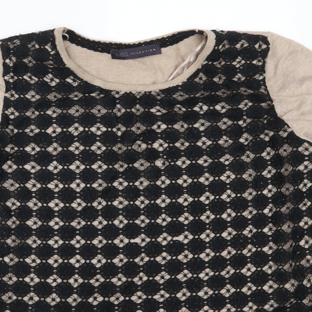 Womens UK Size 12 Marks and Spencer Brown Pullover Jumper