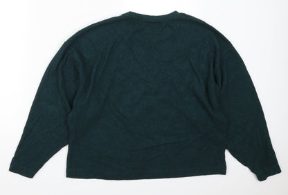 Basics Womens Green   Pullover Jumper Size S