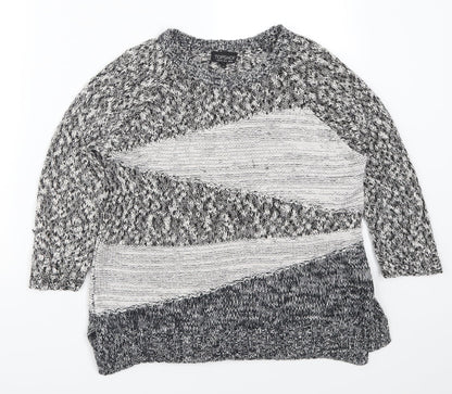 Womens UK Size 10 Topshop Grey Pullover Jumper