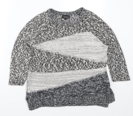 Womens UK Size 10 Topshop Grey Pullover Jumper