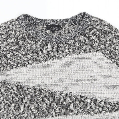 Womens UK Size 10 Topshop Grey Pullover Jumper