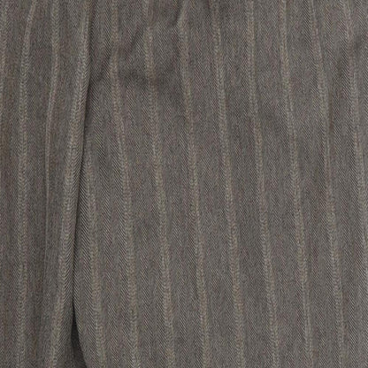 Impressions Womens Brown Striped  Trousers  Size 16 L27.5 in