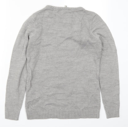 Womens UK Size S Peacocks Grey Pullover Jumper