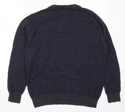 Criminal Mens Blue  Knit Pullover Jumper Size L