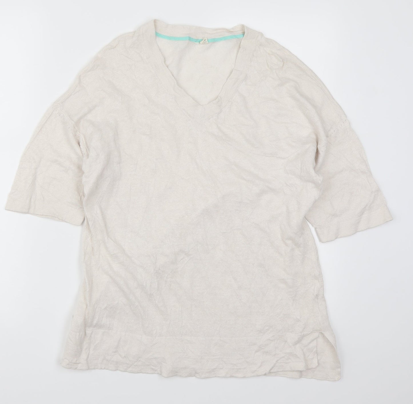 Womens UK Size 16 Preworn White Basic T-Shirt