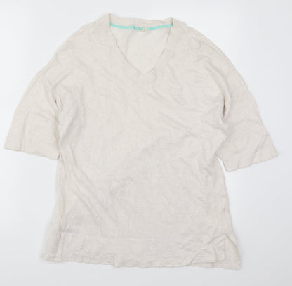 Womens UK Size 16 Preworn White Basic T-Shirt