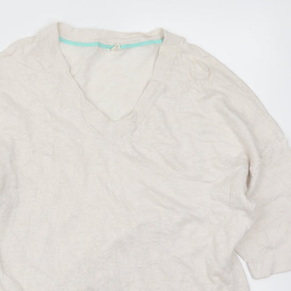 Womens UK Size 16 Preworn White Basic T-Shirt