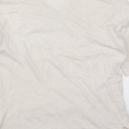 Womens UK Size 16 Preworn White Basic T-Shirt