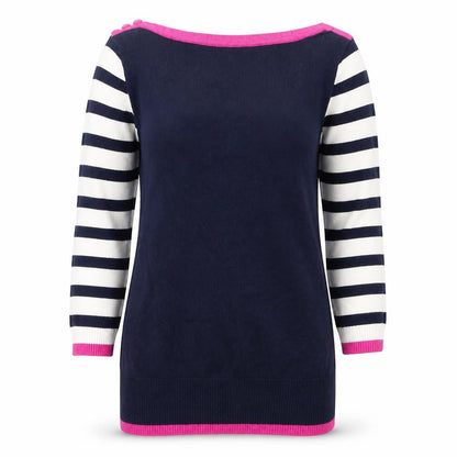 Womens UK Size XS M&Co Blue Pullover Jumper