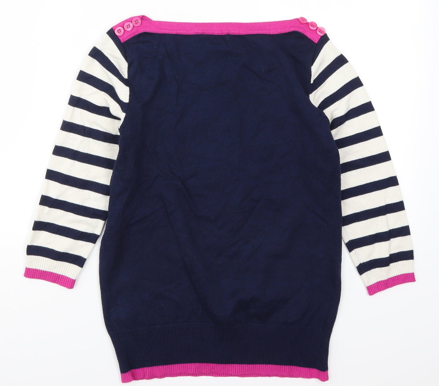 Womens UK Size XS M&Co Blue Pullover Jumper