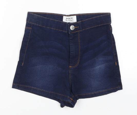 Miss Selfridge Womens Blue  Denim Hot Pants Shorts Size 8