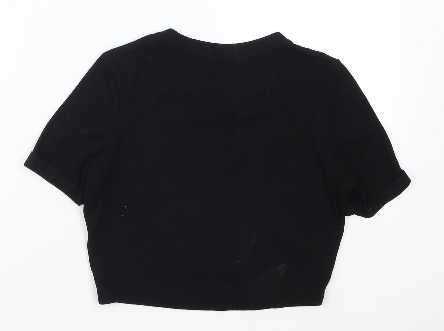 Womens UK Size 8 Select Black Basic T-Shirt