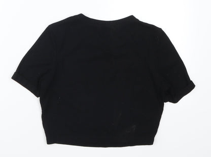 Womens UK Size 8 Select Black Basic T-Shirt
