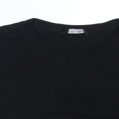 Womens UK Size 8 Select Black Basic T-Shirt