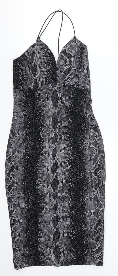 Cameo Rose Womens Grey Animal Print  Bodycon  Size 10
