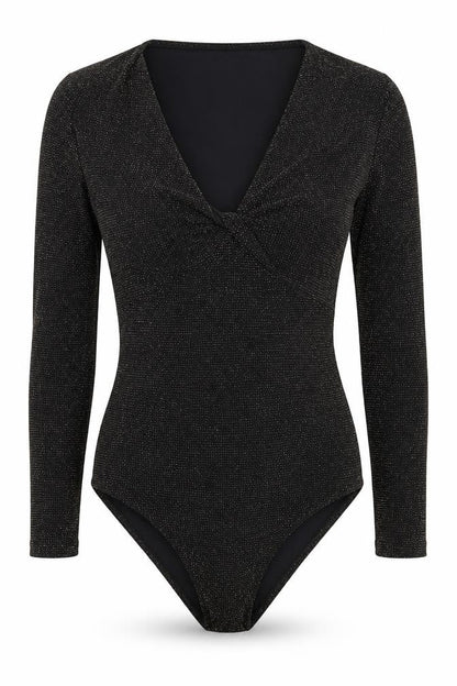 Womens UK Size 8 Boohoo One-Piece Gold Bodysuit