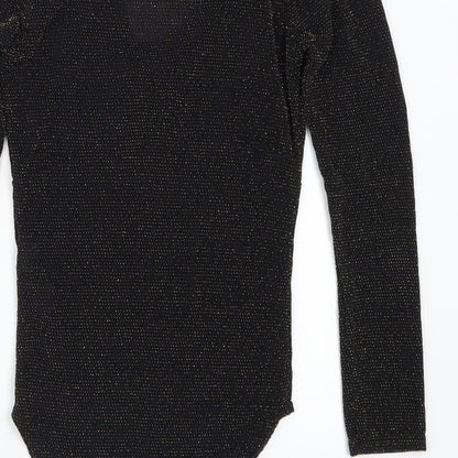 Boohoo Womens Gold   Bodysuit One-Piece Size 8