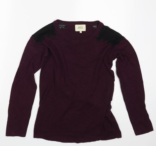 Womens UK Size 8 Papaya Purple Pullover Jumper