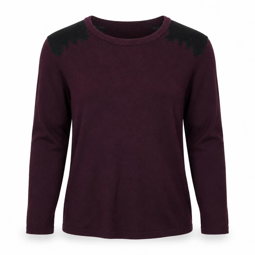 Womens UK Size 8 Papaya Purple Pullover Jumper