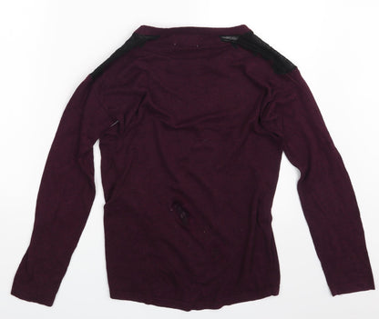 Womens UK Size 8 Papaya Purple Pullover Jumper