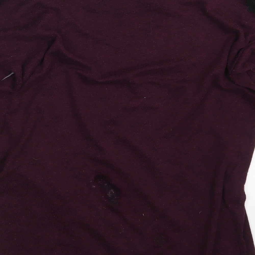 Womens UK Size 8 Papaya Purple Pullover Jumper