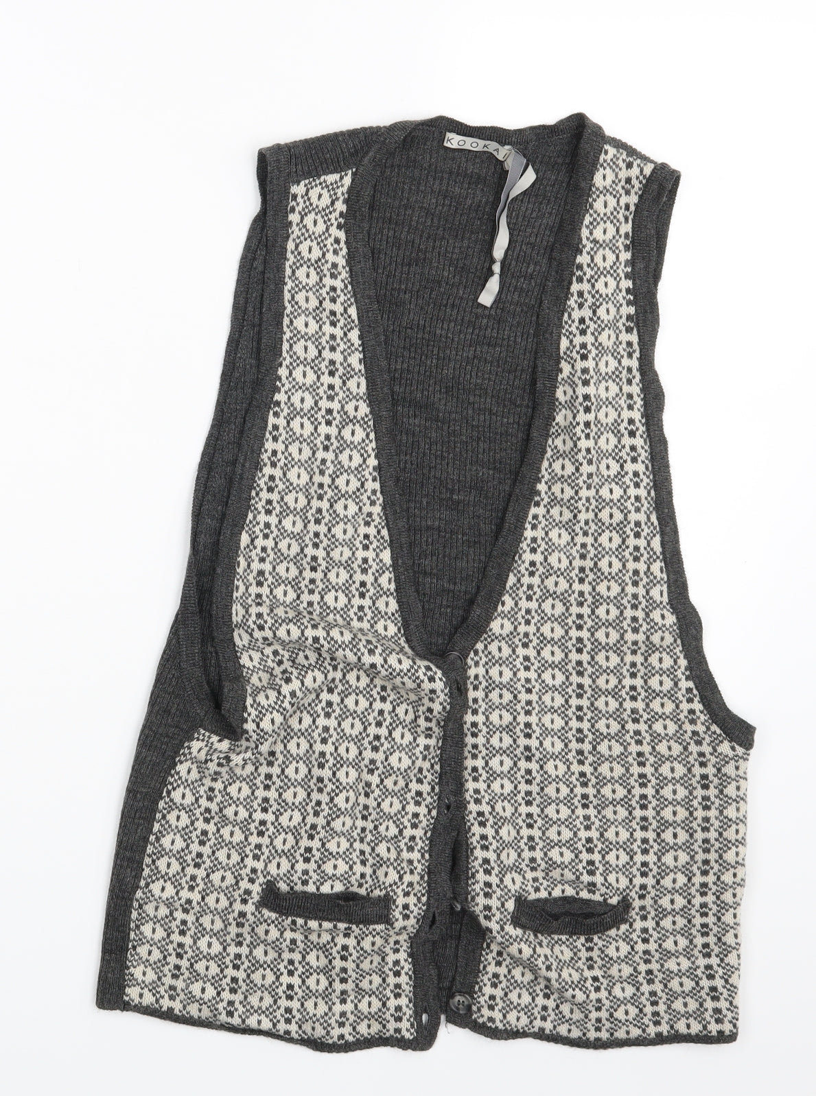 Womens UK Size One Size Kookai Grey 3-in-1 Jacket
