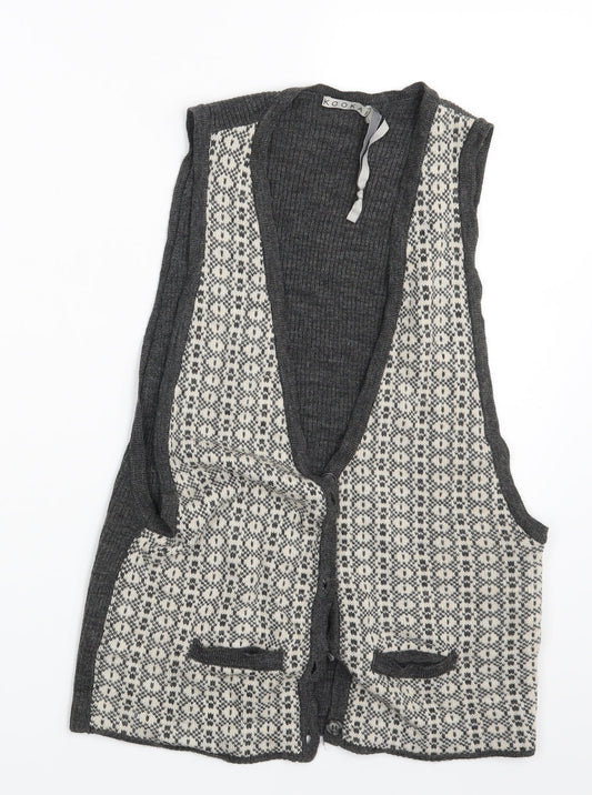 Womens UK Size One Size Kookai Grey 3-in-1 Jacket