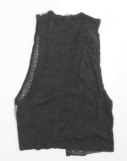 Womens UK Size One Size Kookai Grey 3-in-1 Jacket