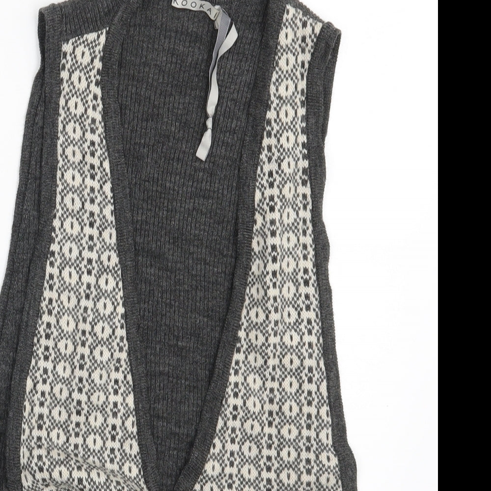 Womens UK Size One Size Kookai Grey 3-in-1 Jacket